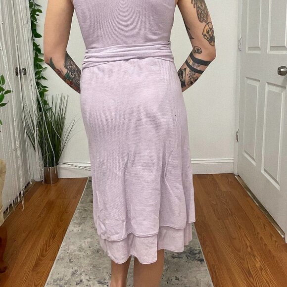 Red Valentino V-Neck Wrap Midi Dress Sleeveless Size XL Pink - Picture 5 of 7